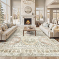 Soalmost 10x14 Area Rugs for Living Room, Non Slip Machine Washable Vintage Rugs by Soalmost