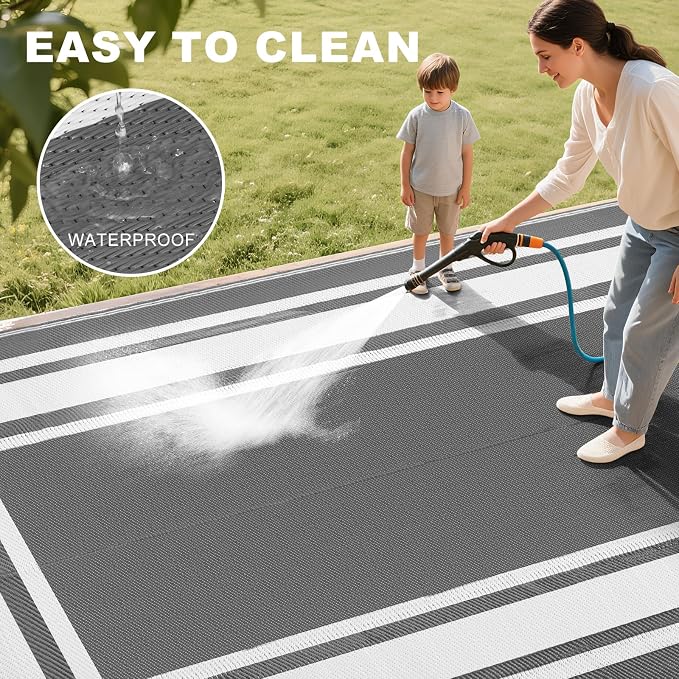 RURALITY Outdoor Rug 9x12 Waterproof - Image 5