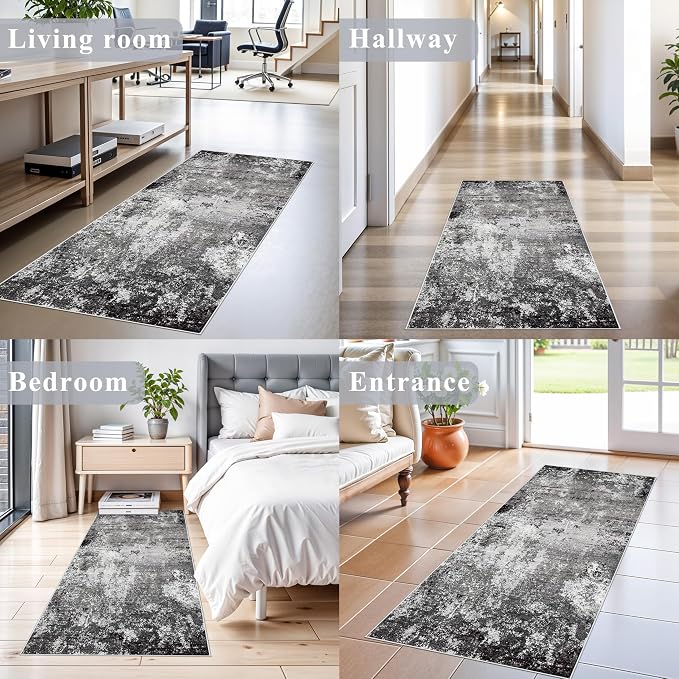 2x6ft Washable Kitchen Runner Rug – Non-Slip Low-Pile Floor Carpet Runner - Image 5