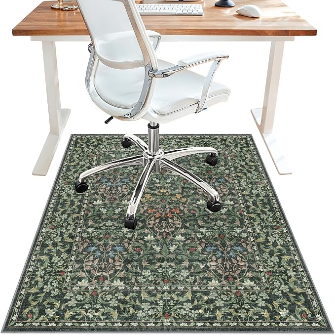 48"x72" Office Chair Mat for Hardwood Tile Floor, Under Desk Carpet Protector by BESBLEE