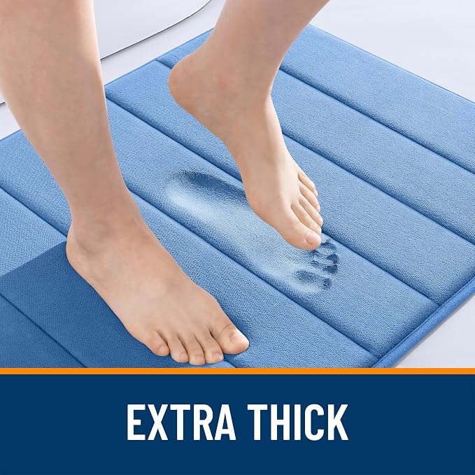 OLANLY Memory Foam Bath Mat 30x20, Super Soft Absorbent Bathroom Rugs, Quick Dry - Image 6