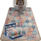 Hompet Cat Litter Mat 2 Pack, 36x60 Large Machine Washable Trapping Mats by Hompet
