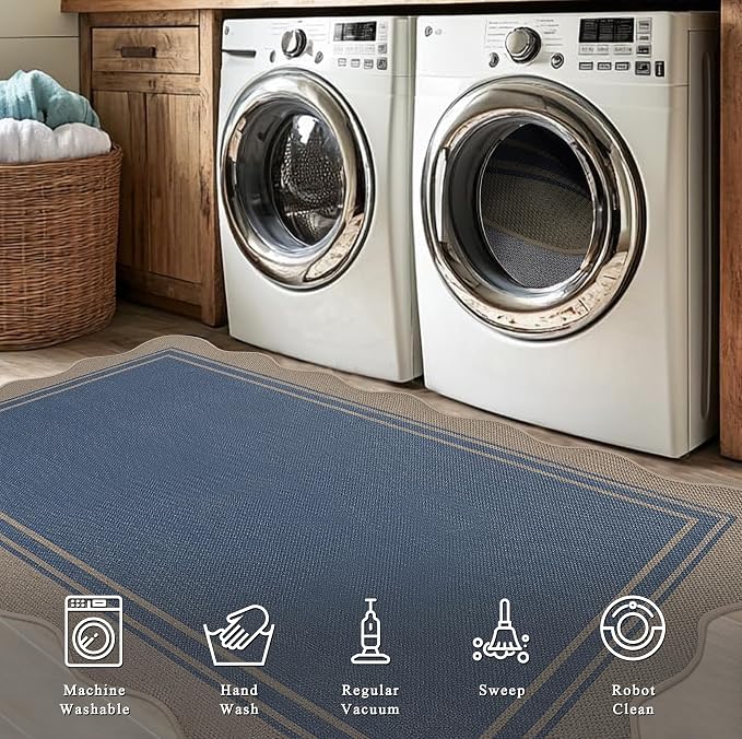 Easy Jute Kitchen Rug 2x3 Front Door Mat Washable Non Slip Entryway Rug - Image 7