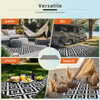 Favoyard Outdoor Rug 5x8 ft Waterproof Reversible Patio Plastic Straw Rugs - Image 6