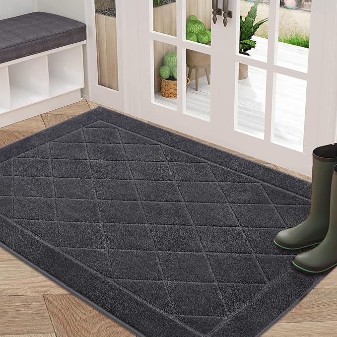 BEQHAUSE Dirt Trapper Door Mat 32" x 48", Doormat Non-Slip Entryway Rugs by BEQHAUSE