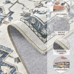 10x14 Area Rugs for Living Room, Washable Non Slip Vintage Distressed Stain - Image 8