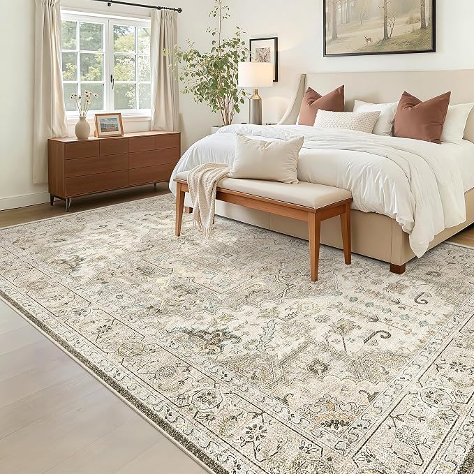 Madane 6x9 Area Rugs for Living Room, Stain Resistant Washable Rugs, Non-Slip - Image 4