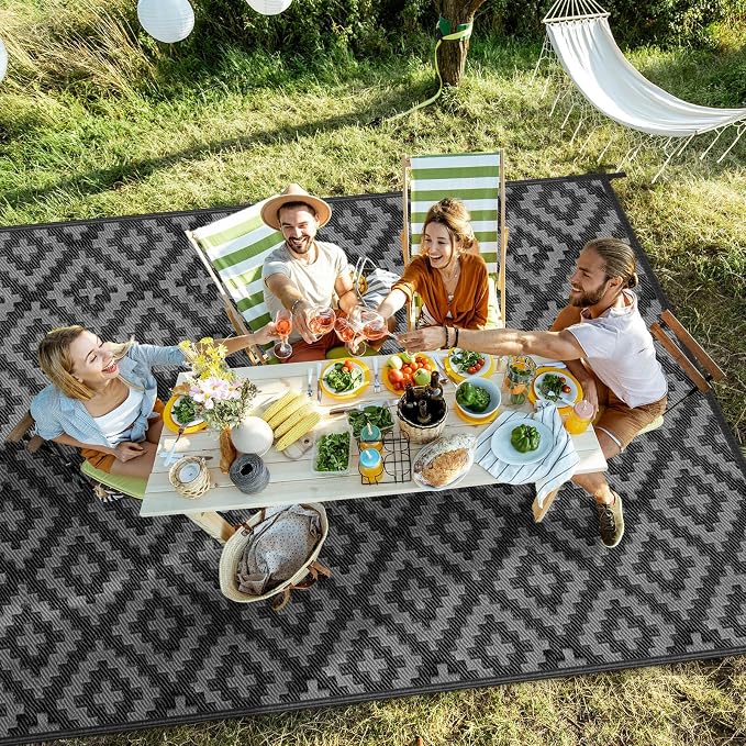 Outdoor Patio Plastic Straw Rug - Image 2