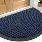 OLANLY Half Circle Door Mat Outside Entrance 29.5x17, Heavy Duty Sturdy Natural by OLANLY