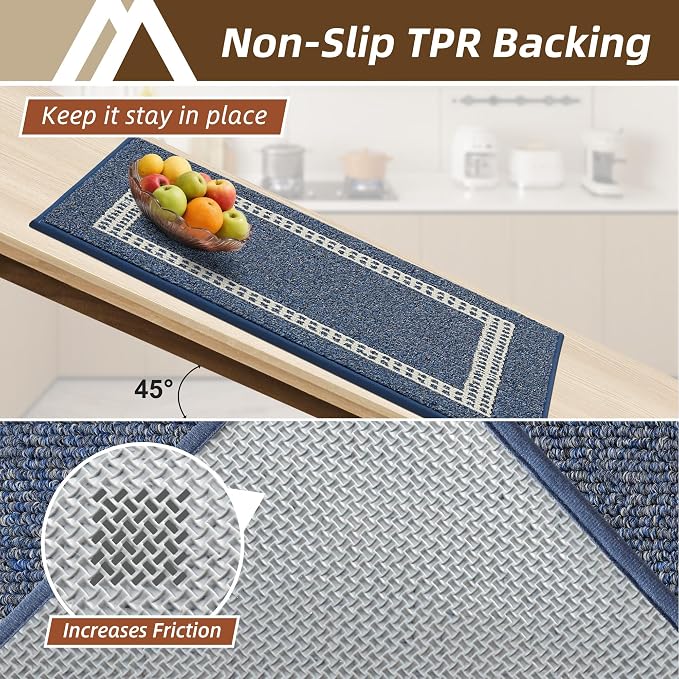 COSY HOMEER Kitchen Rugs Non-Slip 20x30/20x48 Inch Thick Polypropylene Standing - Image 3