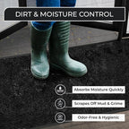 4 Pack Black Commercial Door Mat 3'x6' Heavy Duty Industrial Floor Mat - Image 4