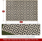 SAND MINE Reversible Mats, Plastic Straw Rug, Modern Area Rug, Large Floor Mat - Image 2