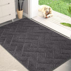 PURRUGS Dirt Trapping Door Mat 34" x 59", Non-Slip Machine Washable Entry Rug by PURRUGS