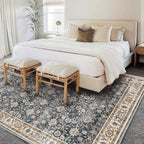 CHAMPLANT Washable Area Rug 10'x14' Boho Design Non-Shedding Easy Care Ideal - Image 2