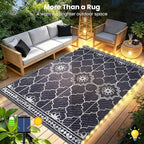 Lighted Outdoor Rug 8x10 ft, Solar Powered Patio Rug - Image 3