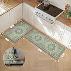 GENIMO Kitchen Mats for Floor 2PCs, Washable Anti Fatigue Mat for Cushioned - Image 2