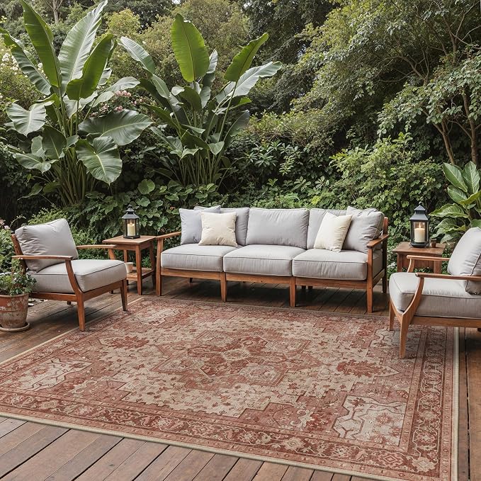GENIMO Outdoor & Indoor Area Rug 8'x10', Waterproof, Non-Shedding, Easy Cleaning - Image 6