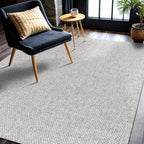 CAMILSON Easy Jute Rug 8x10, Indoor Outdoor Grey Color Area Rugs - Image 5