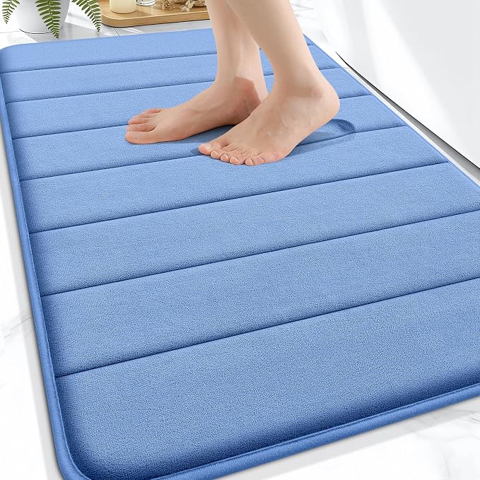 OLANLY Memory Foam Bath Mat 30x20, Super Soft Absorbent Bathroom Rugs, Quick Dry by OLANLY