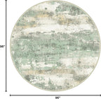 BEIMO Round Rugs 8FT for Living Room Bedroom, Modern Abstract Machine Washable - Image 2