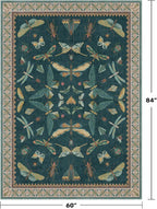 Hazo Haus Insect Teal Green 5x7 Area Rug - Image 2