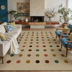HUGEAR 8x10 Jute Outdoor Indoor Rug Washable Geometric Linen Textured Weave by HUGEAR
