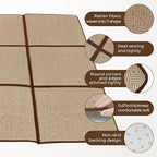71'' x 71'' Large Japanese Tatami Mat, 0.47'' Thickness Foldable Rattan - Image 5
