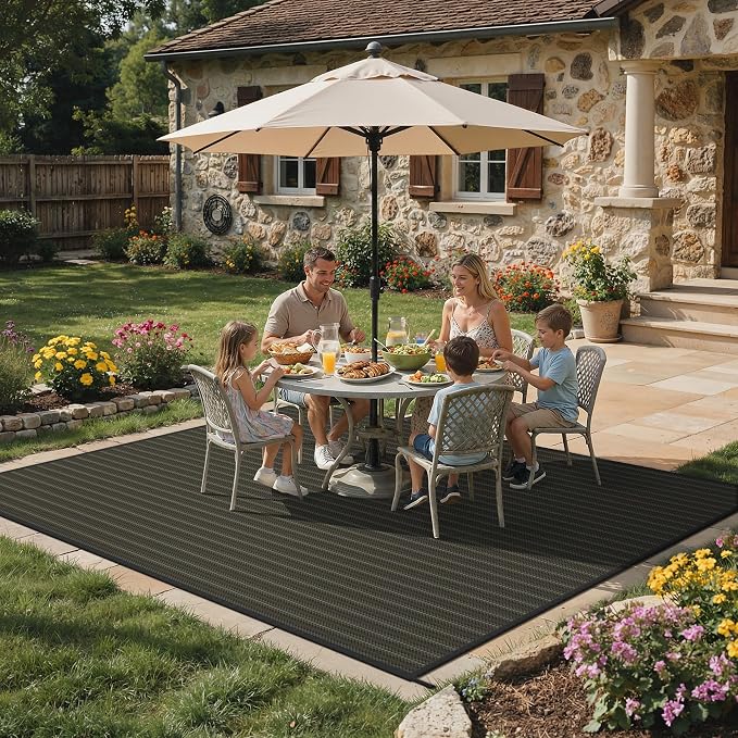 GENIMO Outdoor Rug for Patio Clearance, Lightweight Waterproof RV Camping Mat - Image 3