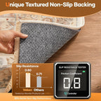 Veken Non Slip Cushioned Rug Pad Gripper 9 x 12 Ft, Felt and Silicone Backing - Image 3