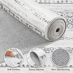 Nakagishi Runner Rug Kitchen Washable Rugs: 2x6 Non-Slip Boho Soft Modern Stain - Image 3