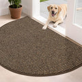 BEQHAUSE Dirt Trapper Door Mat 32" x 48" Half Circle Non-Slip Washable Doormats by BEQHAUSE