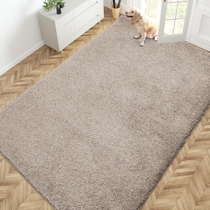 PURRUGS Easy Care Area Rug 6ft x 9ft, Non-Slip Washable Entryway Rug, Stain by PURRUGS