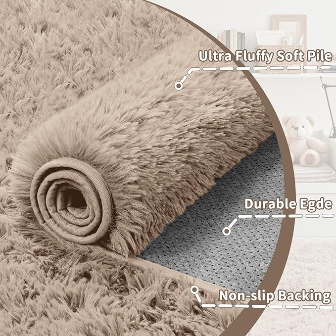 6x9 Area Rug for Living Room: Ultra Soft Fluffy Rug Modern Large Thicked Shag - Image 7