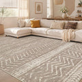 6x8 Area Rugs Living Room: Washable Boho Large Neutral Soft Rug Farmhouse Stain by NakagishiAreaRug