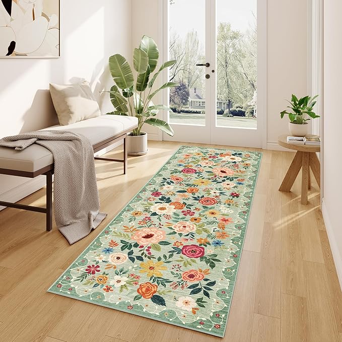 DUKINO 2x10 Kitchen Runner Rug for Hallway, Washable Runner Rug - Image 3