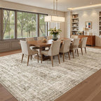Soalmost 7x10 Area Rug for Living Room Washable Abstract Vintage Soft Thin - Image 4