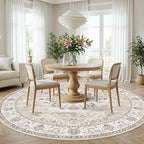 Washable 6ft Circle Round Rug: 6x6 Low-Pile Circular Rug - Image 6