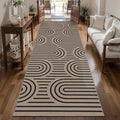 Tangsoo Modern Rainbow Easy Jute Rug 2.6x8 Washable Kitchen Runner by Tangsoo