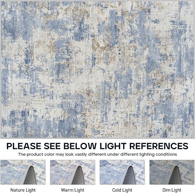 6x9 Area Rugs for Living Room Rug Washable: Modern Rug for Dining Room Bedroom - Image 7