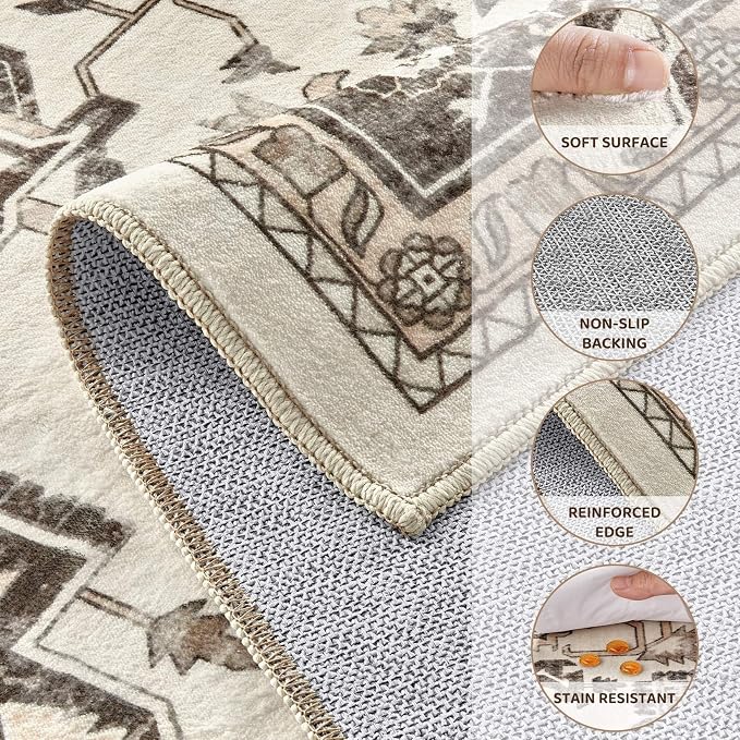 Washable 8x10 Area Rug for Living Room - Image 3
