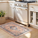 Washable 2x3 Small Area Rug: Vintage Indoor Soft Non Slip Door Mat Stain - Image 4