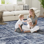 10x14 Area Rugs for Living Room Washable Rug: Anti-Skid Abstract Modern Living - Image 7
