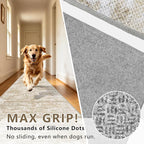Abstract Washable Runner Rug 2x6, Hallway Rug Non-Slip, Woven Non-Shedding Thin - Image 5