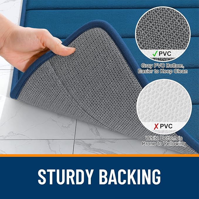 OLANLY Memory Foam Bath Mat 40x32, Super Soft Absorbent Bathroom Rugs, Quick Dry - Image 7