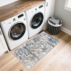 Runners for Hallways Ultra Non-Slip 2x4 Washable Kitchen Rug Abstract Tear and - Image 2
