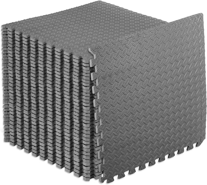 ProsourceFit Exercise Puzzle Mat ½-inch, EVA Interlocking Foam Floor Tiles by ProsourceFit