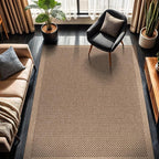 CAMILSON Easy Jute Rug 9x12, Indoor Outdoor Natural Color Fiber Area Rugs - Image 5