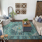 Moynesa Ultra-Thin Washable Vintage Area Rug - Image 6