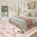 Soalmost Cat 9x12 Pink Area Rugs - Image 3