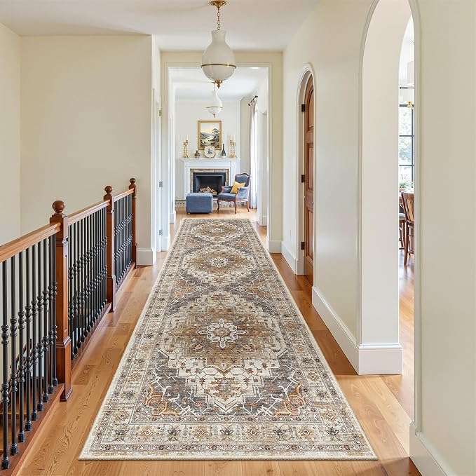 Madane Hallway Rug 3x10, Kitchen Rugs Washable Entryway Rug Vintage Kitchen - Image 5